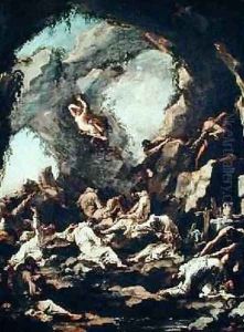 Monks in Prayer Tempted by the Devil
