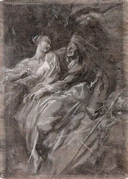 An amorous couple - view 1
