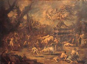 David dancing before the Ark of the Covenant by Alessandro Magnasco