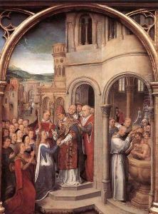 St Ursula Shrine- Arrival in Rome (scene 3) 1489