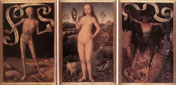 Triptych of Earthly Vanity and Divine Salvation (front) c. 1485 - view 1