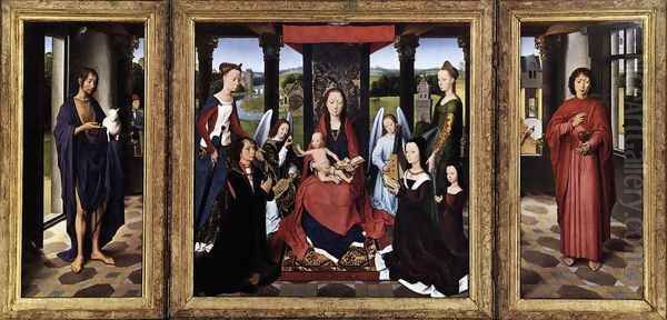 The Donne Triptych c. 1475 by (manner of) Memling, Hans