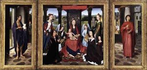 The Donne Triptych c. 1475 by (manner of) Memling, Hans