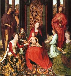 Marriage Of St Catherine by (manner of) Memling, Hans