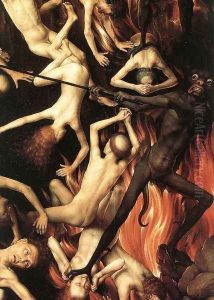 Last Judgment Triptych (detail-8) 1467-71 by (manner of) Memling, Hans