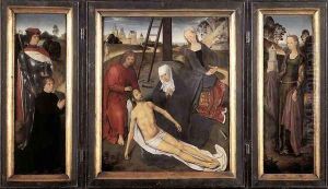 Triptych of Adriaan Reins 1480 by (manner of) Memling, Hans