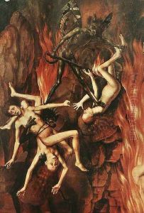 Last Judgment Triptych (detail-10) 1467-71 by (manner of) Memling, Hans