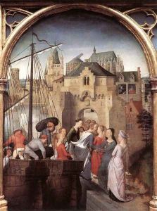 St Ursula Shrine- Arrival in Cologne (scene 1) 1489