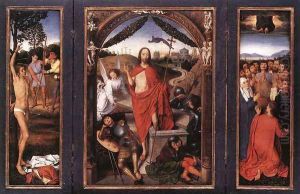 Triptych of the Resurrection c. 1490 by (manner of) Memling, Hans