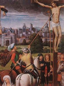 Crucifixion (detail) by (manner of) Memling, Hans