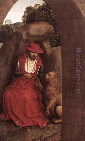 St Jerome and the Lion 1485-90 - view 1