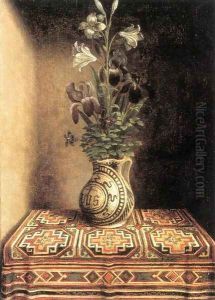 Flower Still-life c. 1490 by (manner of) Memling, Hans
