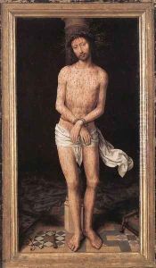 Christ at the Column 1485-90 by (manner of) Memling, Hans