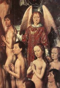 Last Judgment Triptych (detail-1) 1467-71 by (manner of) Memling, Hans