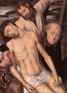 Deposition (left wing of a diptych) 1490s by (manner of) Memling, Hans