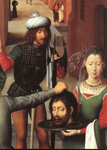 St John Altarpiece (detail-1) 1474-79 by (manner of) Memling, Hans