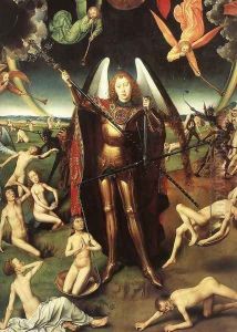 Last Judgment Triptych (detail-5) 1467-71 by (manner of) Memling, Hans