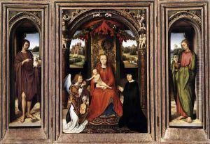 Triptych c. 1485 by (manner of) Memling, Hans