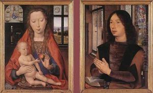 Diptych of Maarten Nieuwenhove 1487 by (manner of) Memling, Hans