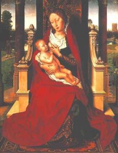 Madonna with Child on a Throne by (manner of) Memling, Hans