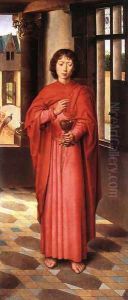 The Donne Triptych (right wing) c. 1475 by (manner of) Memling, Hans