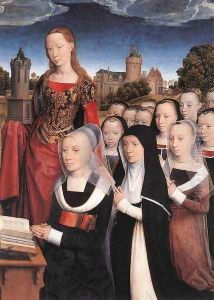 Triptych of the Family Moreel (detail) 1484 by (manner of) Memling, Hans