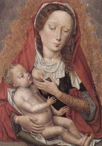 Virgin and Child c. 1478 by (manner of) Memling, Hans