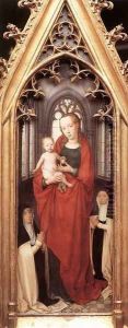 St Ursula Shrine- Virgin and Child 1489 by (manner of) Memling, Hans