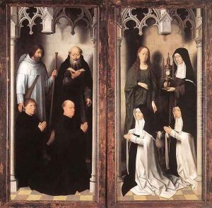 St John Altarpiece (closed) 1474-79 by (manner of) Memling, Hans