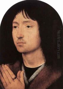 Portrait of a Young Man at Prayer c. 1487 by (manner of) Memling, Hans