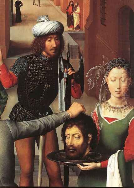 St John Altarpiece [detail: 2, left wing] - view 1