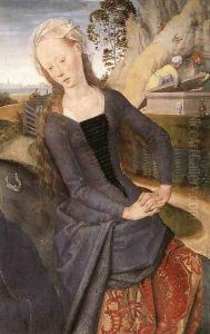Triptych of Adriaan Reins [detail: 3, central panel] by (manner of) Memling, Hans