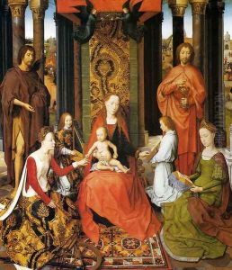 The Mystic Marriage Of St. Catherine Of Alexandria (central panel of the San Giovanni Polyptch) by (manner of) Memling, Hans