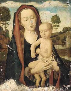The Virgin and Child in a landscape by (manner of) Memling, Hans