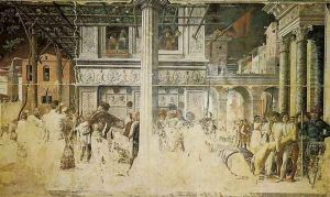 Martyrdom of St. Christopher and the Transport of his Body (Martiro e trasporto del corpo di san Cristoforo) by Andrea Mantegna