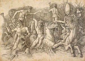 Battle of Two Sea Monsters by Andrea Mantegna