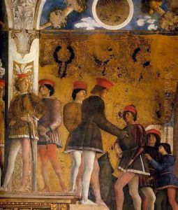 The Court of Gonzaga (detail) 2 by Andrea Mantegna