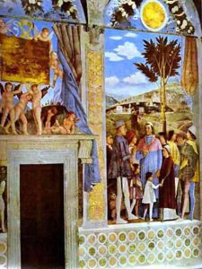 Marquess Ludovico Greeting His Son Cardinal Francesco Gonzaga Detail 2 1465-74