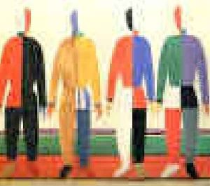 Suprematism Contour Of Sportsmen