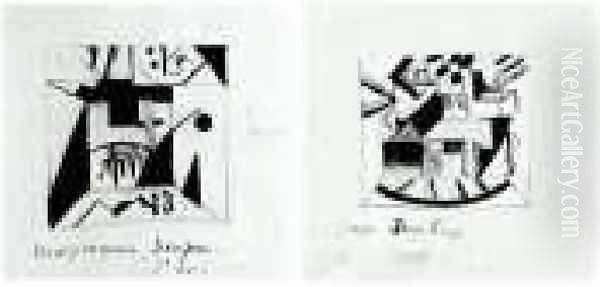 Decor Sketches For The Opera Victory Over The Sun by Kazimir Severinovich Malevich