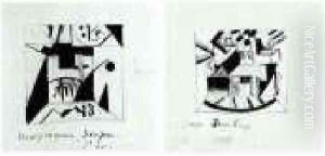 Decor Sketches For The Opera Victory Over The Sun by Kazimir Severinovich Malevich