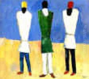 Peasants by Kazimir Severinovich Malevich