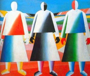 Girls in the field by Kazimir Severinovich Malevich