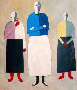 Three women by Kazimir Severinovich Malevich