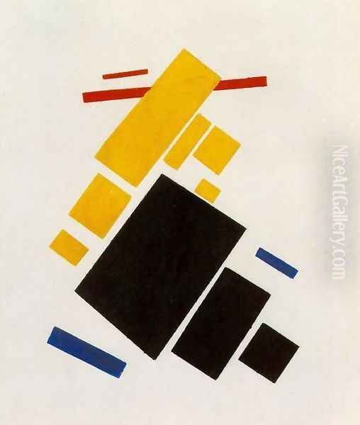 Suprematist Painting: Aeroplane Flying by Kazimir Severinovich Malevich