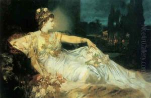 Charlotte Wolter als 'Messalina' (Charlotte Wolter as 'Messalina') by Hans Makart