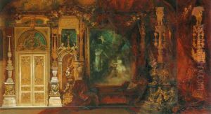 Der Sommernachstraum, Entwurf zur Dekoration eines Raumes in der Hermesvilla (The Summer Night's Dream, Sketch for the Decoration of a Room in the Hermes Villa) by Hans Makart