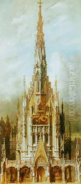 Gotische Grabkirche St Michael Turmfassade [Gothic Cemetary St Michaels Front Tower] - view 1