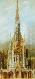 Gotische Grabkirche St Michael Turmfassade [Gothic Cemetary St Michaels Front Tower]