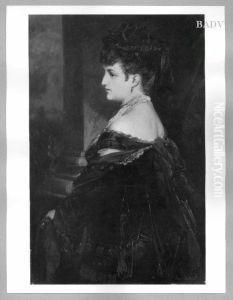 Portrait Of A Lady by Hans Makart